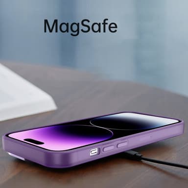 SKALO iPhone 15 Pro Väri Puskurin Suojakuori Kamerarengas - Valkoinen