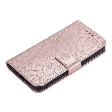 SKALO iPhone 15 Pro Max Mandala lompakkokotelo - Ruusukulta