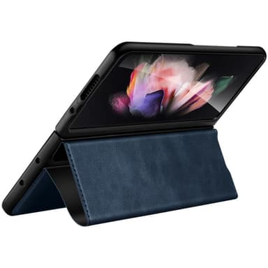 SKALO Samsung Z Fold5 SULADA PU-nahkainen Fold Suojakuori - Musta