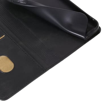 SKALO iPhone 15 Pro Max Premium Wallet Lompakkokotelo - Musta
