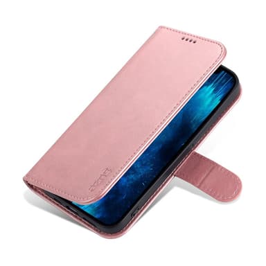 SKALO iPhone 15 Pro AZNS lompakkokotelo - Ruusukulta