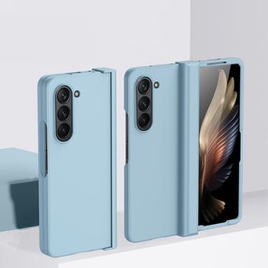 SKALO Samsung Z Fold5 Skin-touch Fold Suojakuori - Turkoosi