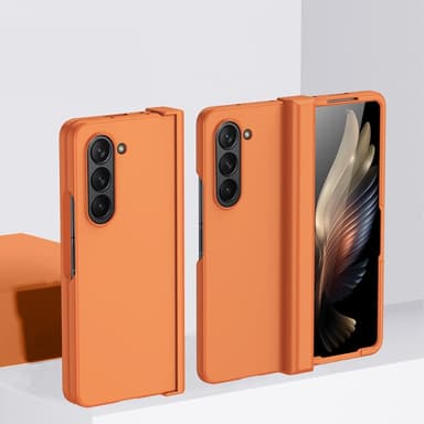 SKALO Samsung Z Fold5 Skin-touch Fold Suojakuori - Oranssi