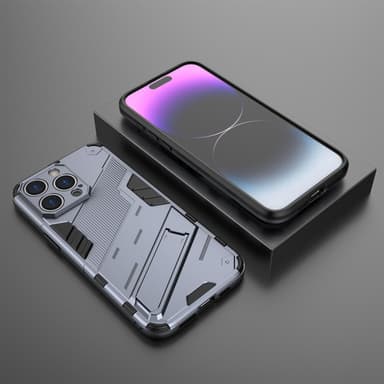 SKALO iPhone 15 Pro Max Hybrid BIBERCAS Suojakuori - Tummansininen