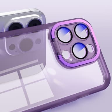SKALO iPhone 15 Pro Väri Puskurin Suojakuori Kamerarengas - Valkoinen