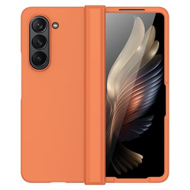 SKALO Samsung Z Fold5 Skin-touch Fold Suojakuori - Oranssi