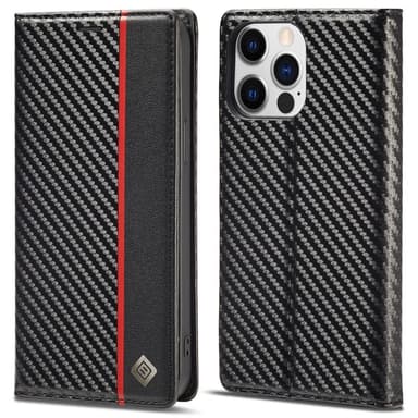 LC.IMEEKE Lompakkokotelo iPhone 15 Pro Max - Musta