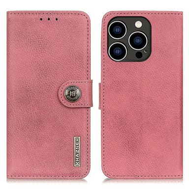 KHAZNEH iPhone 15 Pro Lompakkoteline - Vaaleanpunainen