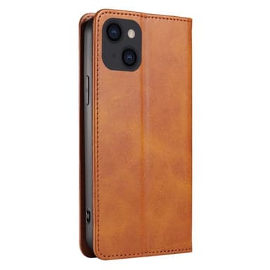Lompakkoteline puhelimen kotelo iPhone 15 Pro Cell Cell Cell - Ruskea