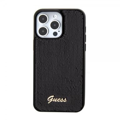 Guess iPhone 15 Pro Kuori Sequin Musta