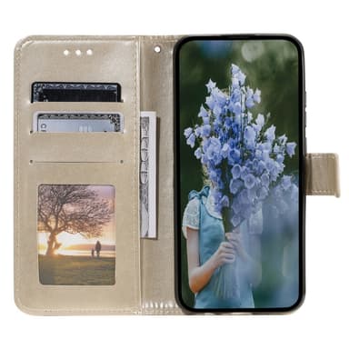 SKALO Sony Xperia 1 V Mandala lompakkokotelo - Kulta