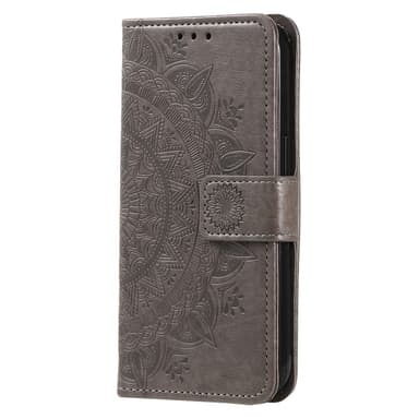 SKALO Sony Xperia 1 V Mandala lompakkokotelo - Harmaa