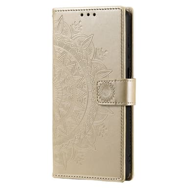 SKALO Sony Xperia 1 V Mandala lompakkokotelo - Kulta