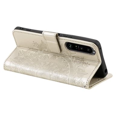 SKALO Sony Xperia 1 V Mandala lompakkokotelo - Kulta