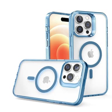 SKALO iPhone 15 Pro Väri Puskurin Magnet Suojakuori - Sininen