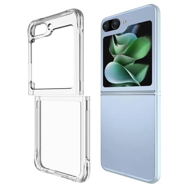 SKALO Samsung Z Flip5 TPU Clear Hybridi Suojakuori - Läpinäkyvä