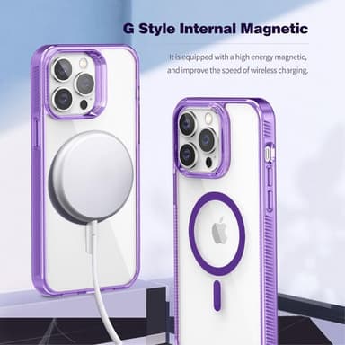 SKALO iPhone 15 Pro Väri Puskurin Magnet Suojakuori - Sininen