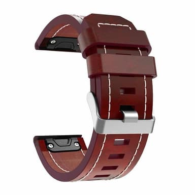 Nahka kellon renneke easyfit Garmin Tactix 7 - Ruskea