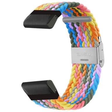 Punottu kellon ranneke Garmin Quatix 3 - Light Rainbow