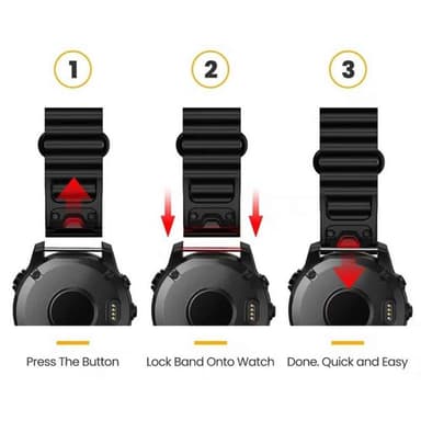Ocean kellon ranneke Garmin Descent Mk2i - Musta