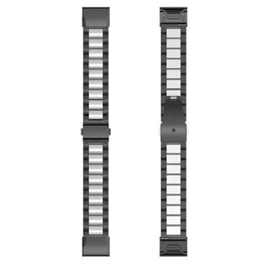 Kellon ranneke ruostumatonta terästä Garmin Descent MK2S - Musta/hop