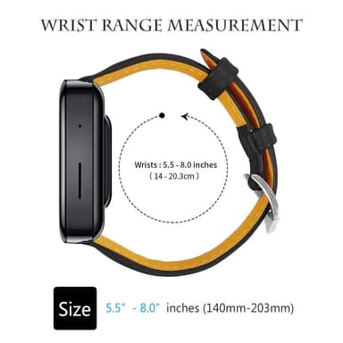 SKALO Ranneke nahkaa Huawei Watch GT 5 41mm - Musta