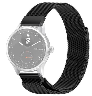 SKALO Milanese Loop to Huawei Watch GT 5 41mm - Musta