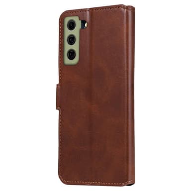 SKALO Samsung S21 FE Classic Lompakkokotelo - Ruskea
