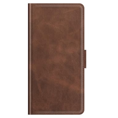 SKALO Samsung A02s / A03s Premium Wallet Lompakkokotelo - Tummanruskea