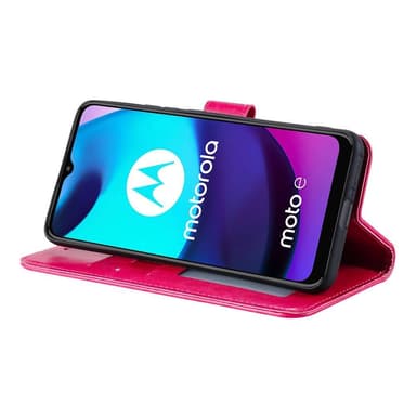 SKALO Moto E20/E30/E40 Mandala lompakkokotelo - Cerise