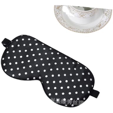 Silk Sleep Mask naisille ja miehille, 100% Mulberry Silk Eye Mask Musta