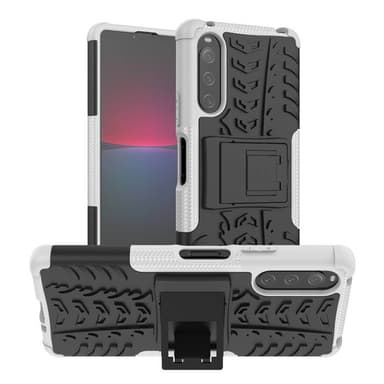 Iskunkestävä kuori jalustalla Sony Xperia 10 IV - Valkoinen