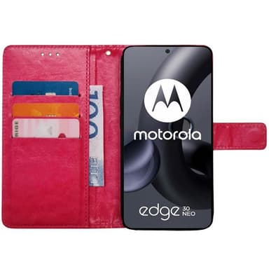 Lompakkokotelo 3-kortti Motorola Edge 30 Neo - Vaaleanpunainen