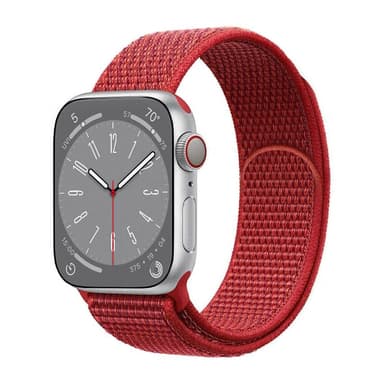 Nailon Rannekoru Apple Watch 8 (45mm) - Punainen