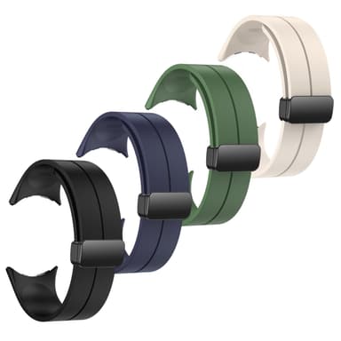 SKALO Silikoniranneke metallisolki Google Pixel Watch 3 41mm - Musta