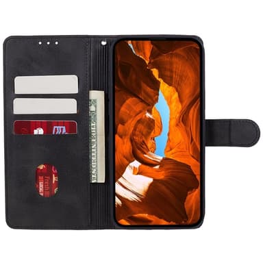 SKALO Motorola Moto G55 5G Premium Wallet Lompakkokotelo - Musta