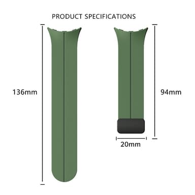 SKALO Silikoniranneke metallisolki Google Pixel Watch 3 41mm - Musta