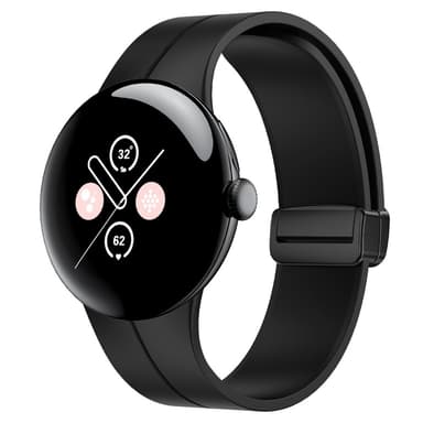 SKALO Silikoniranneke metallisolki Google Pixel Watch 3 41mm - Musta