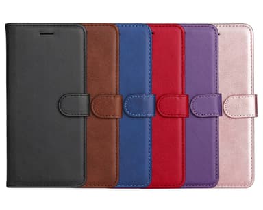 SKALO Motorola Edge 50 Neo 5G PU-nahkainen Lompakkokotelo - Punainen