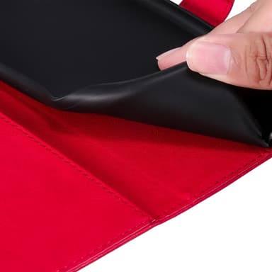 SKALO Motorola Edge 50 Neo 5G PU-nahkainen Lompakkokotelo - Punainen
