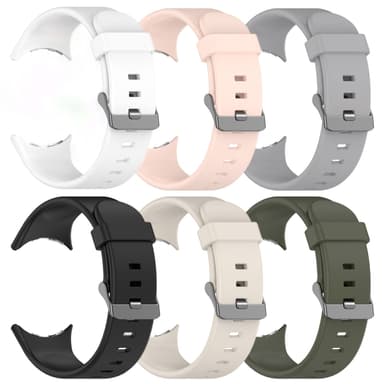 SKALO Silikoniranneke Google Pixel Watch 3 45mm - Valkoinen