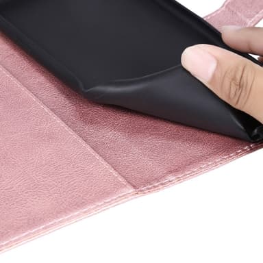 SKALO Motorola Edge 50 Neo 5G PU-nahkainen Lompakkokotelo - Ruusukulta