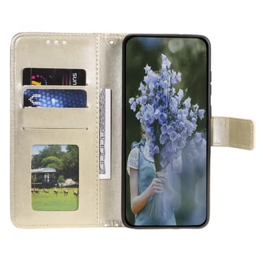 SKALO Motorola Moto G35 5G Mandala lompakkokotelo - Kulta
