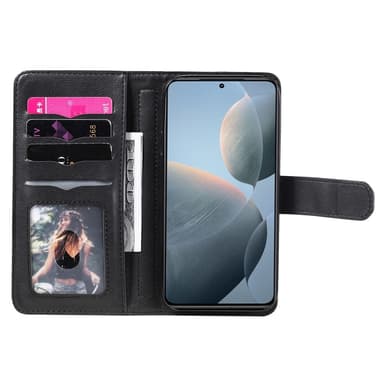 SKALO Xiaomi 14T 10-lokeroa Lompakkokotelo - Musta