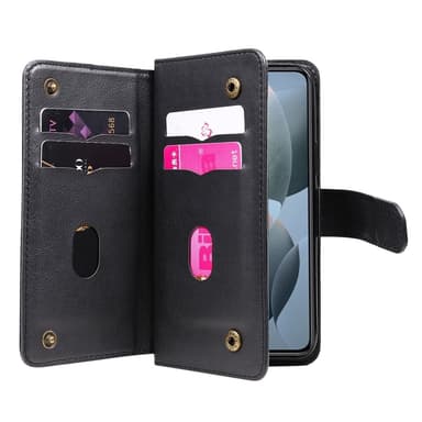 SKALO Xiaomi 14T 10-lokeroa Lompakkokotelo - Musta