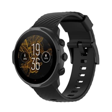 SKALO Silikoniranneke Mobvoi TicWatch Pro 5 - Musta