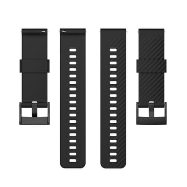 SKALO Silikoniranneke Mobvoi TicWatch Pro 5 - Musta