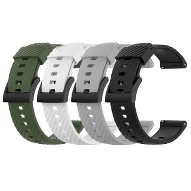 SKALO Silikoniranneke Mobvoi TicWatch Pro 5 - Musta