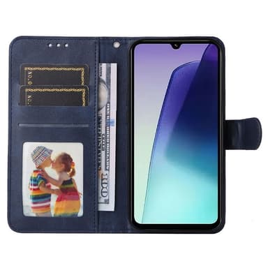 SKALO Xiaomi Redmi 14C PU-nahkainen Lompakkokotelo - Sininen