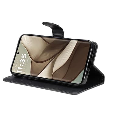 SKALO Motorola Edge 50 5G PU-nahkainen Lompakkokotelo - Musta